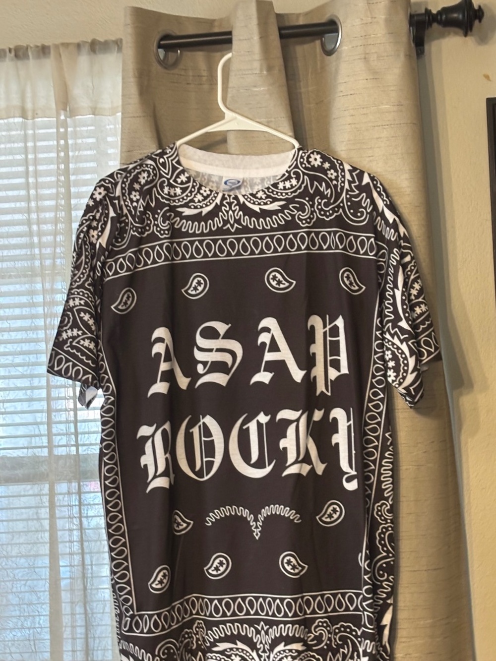 asap rocky t shirt bandana paisley style like new